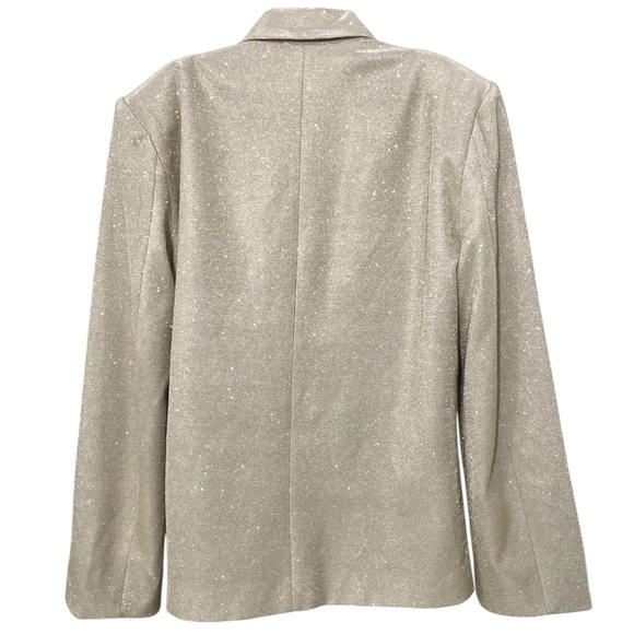 SLA The Label New Paloma Blazer Gold Glitter Medium Oversized Tailored Party - Picture 13 of 17